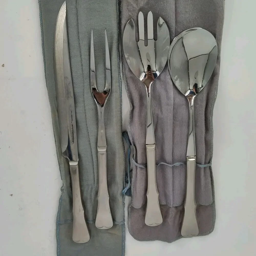 Oneida Patrick Henry Imperial Stainless USA Carving & Salad Serving Set